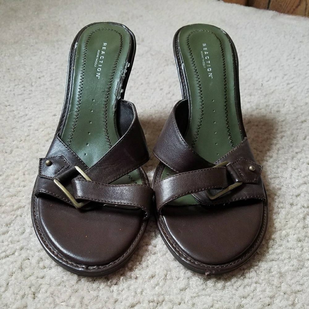 Brown leather sandals